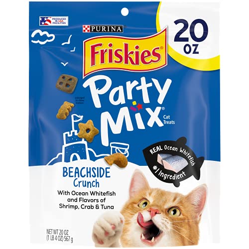 Purina Friskies Made in USA Facilities Cat Treats Party Mix Beachside Crunch - 20 oz. Pouch FRISKIES PRTMXCNCH Bchsd