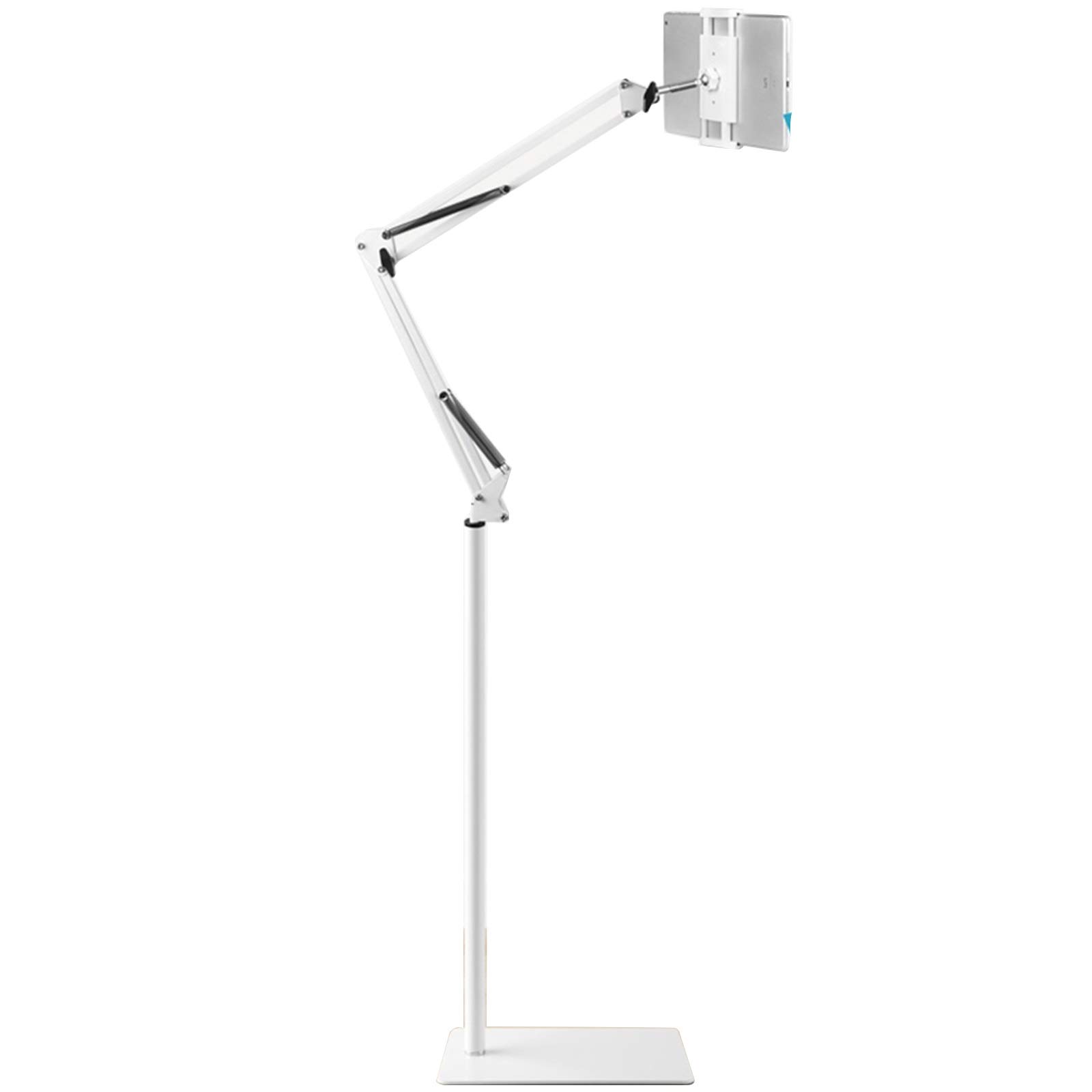 Soporte ajustable para tablet con rotación de 360 grados, soporte de base de metal para pantallas de 4 a 11 pulgadas, base de montaje en cama para tabletas y teléfonos inteligentes