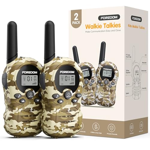 FOREDOM Walkie Talkies für Kinder Walkie Talkies Funkgeräte Set Spielzeug für Jungen & Mädchen 3-12 Jahre, Geschenke Outdoor-Abenteuer – 2er Set