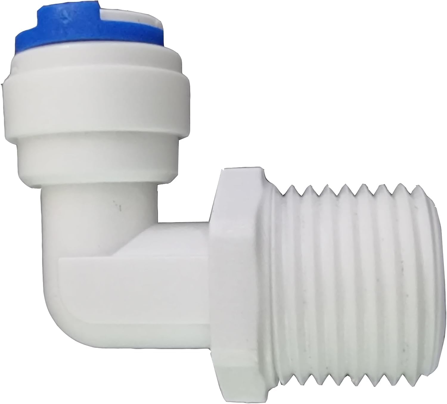 Plastic 1/2 Inch Male Thread To 3/8 Inch Tube OD Quick Connect Water Purifiers Tube Fittings Push in to Connector Filter Tubing Hose Pipe Joint for RO Reverse Osmosis System White (Pack Of 1)-picture-41