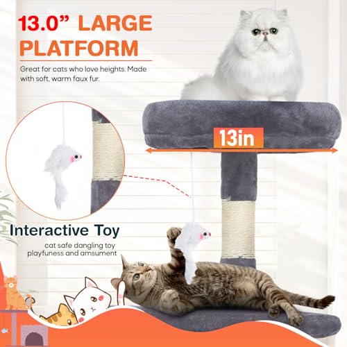Árbol para Gatos Dopinmin 36" Invierno Interior Gris Claro miniatura 4