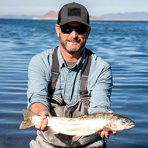 Image of Fishing Hat Fishing Gifts for Men, Bass Fish Flag Hats, Fishing Gear Accessories Stuff, Adjustable Fishing Trucker Hat