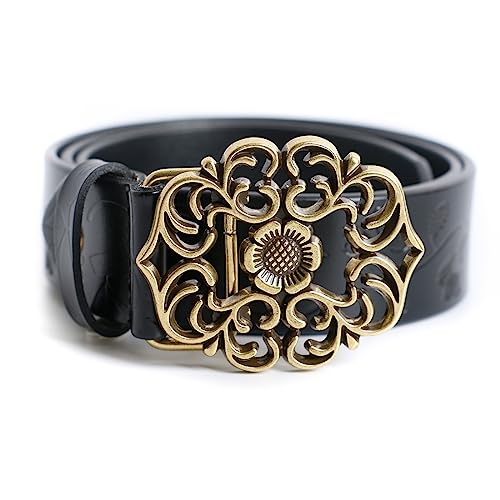 Women Genuine Leather Vintage Waist Belt for Dress Jeans3