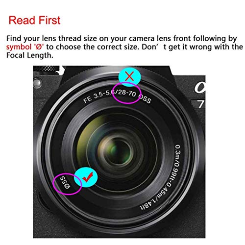 ULBTER 55mm Lens Cap Cover with Keeper for Sony E-Mount FE 28-70mm F3.5-5.6 OSS Lens for Sony Alpha A7R IV/ A7R III/A7R II/A7 III/A7 II/A7/A7S II/A7S/A9 Camera - Image 2