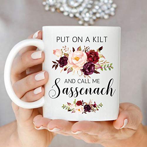 NA Ponte una Falda y llámame Sassenach Outlander Taza de café Sassenach Mugs Highlander Fan Mug...