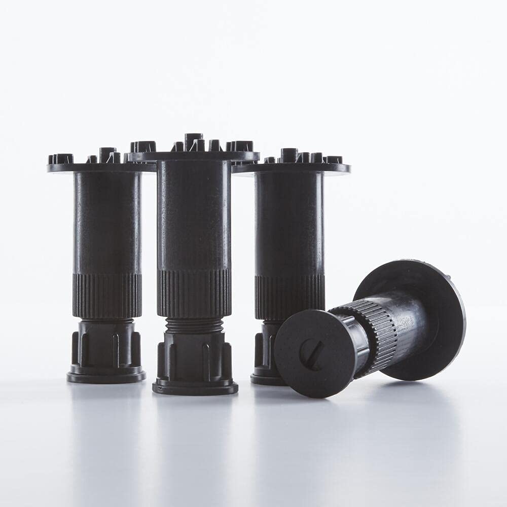 Milano Black Lithic Shower Tray Feet - Pack Of 8