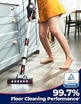 Roomie Tec StickVac Aspirateur sans fil pour la maison – 2200mAh Batterie, Puissance d'aspiration élevée, Légèreté & Design autoportant, avec HEPA Filtre et LED Lumières - pour planchers, voitures & Nettoyage des dortoirs