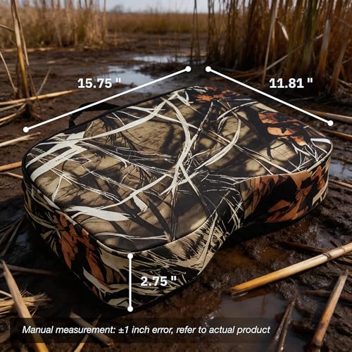 Image of Hunting Seat Cushion,Thickening Lightweight Pad, Waterproof Oxford Cloth & High-Density Sponge, Portable for Hunting, Camping, Stadium