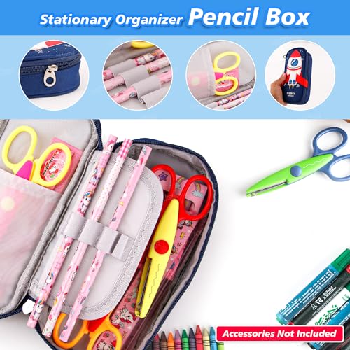 Image of Zest 4 Toyz Pencil Pouch for Boys for School | 3D Cover EVA Space Theme | Compass Box Organizer | Large Capacity Pencil Pouch Bag | Premium Stylish Pen Holder Pencil Box for Kids | Return Gifts