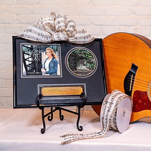 Morex Ribbon Wired Polyester Christmas/Holiday & Winter Themed Ribbon, 2.5" x 20 Yd, Melody (7715.60/20-815)