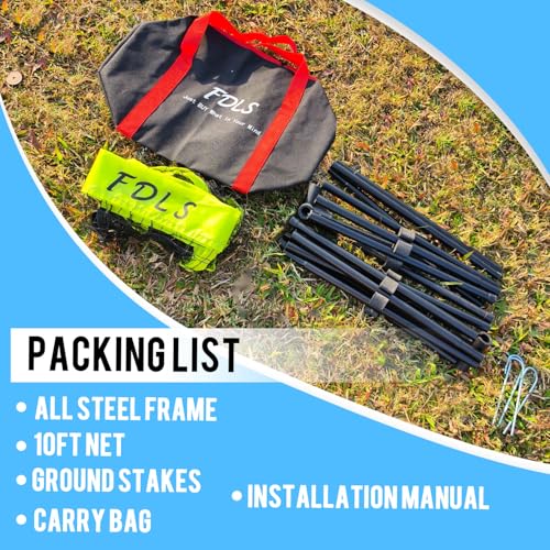 FDLS 10FT Portable Pickleball Net with Carry Bag for Indoor Outdoor, Easy Set up (Yellow Green) by FDLS - Image 6