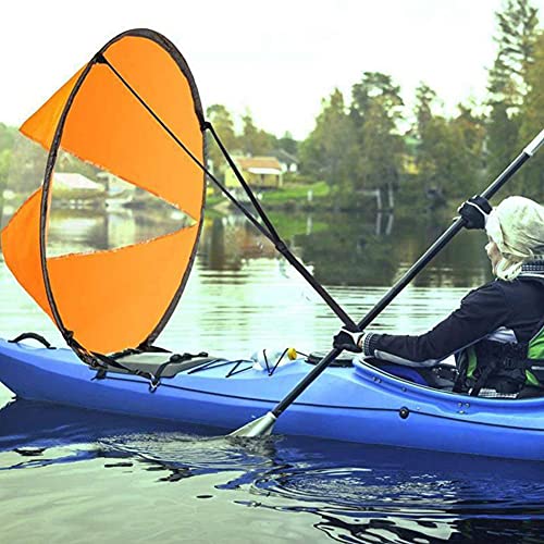 Woopower Kayak Sail, 42 Inches Foldable Portable Downwind Wind Sail Kayak Wind Paddle Canoeing Accessory For Water Sports Kayak Sail Marine #TOP6