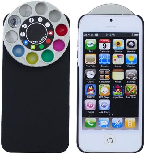 Novelty kaleidoscope Hard Plastic Protective Back Case for iPhone 5 - Black