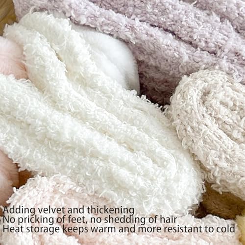 Thicken Warm Knee Highs Socks for Kids 1-12Year Warm Winter Thick Midcalf Socks Hosiery for Boys and Girls Neutral3