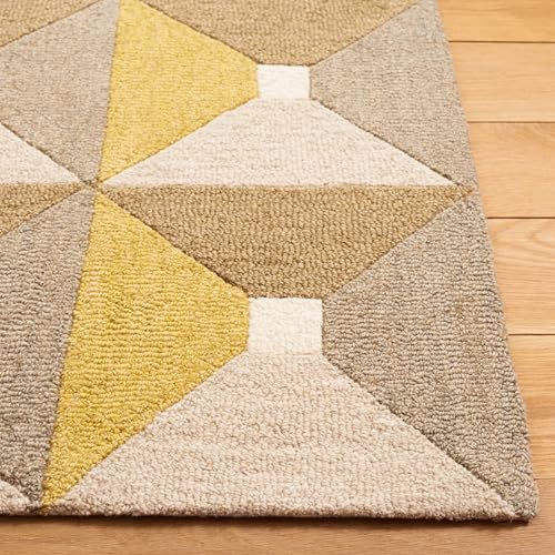 Image of Hand Tufted Wool Carpets Anti Shedding Rug Modern Carpets for Living Room Size 7x10 Feet