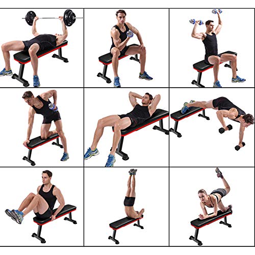 Gym Quality Foldable Flat Bench for Multi-Purpose Weight Training and Ab Exercises