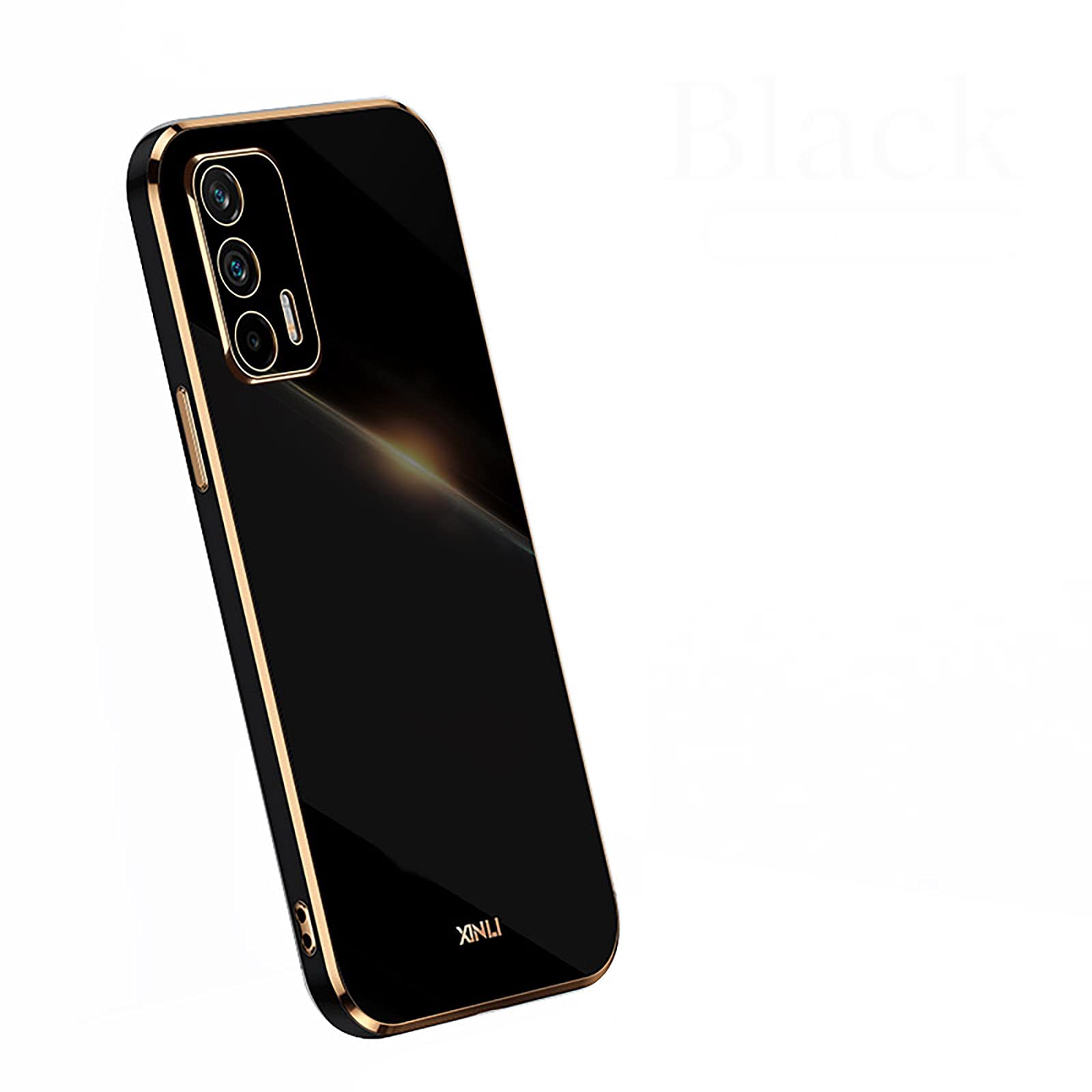 Cover GOKEN Per Realme GT Master Edition – TPU Morbido Con Bordi Oro Galvanizzato, Antiurto E Antiscivolo, Verde
