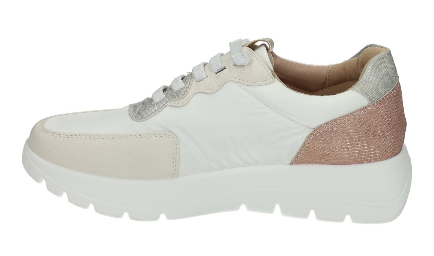 mysoft 25M267 Zapatillas Deportivas Mujer Blancas con Cordones elásticos Mujer Deportivos