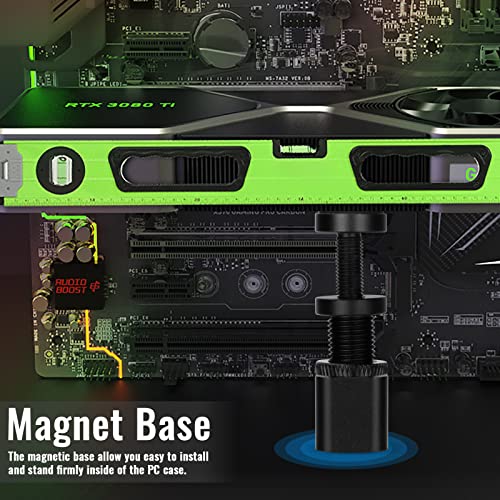 Image of Short GPU Support Bracket - Heavy Duty Adjustable GPU Anti Sag Holder & Support Stand for Graphics Card, 0.98 inch-2 inch Height Durable Black Metal PC Build Stabilizer, GPU Sag Prevention