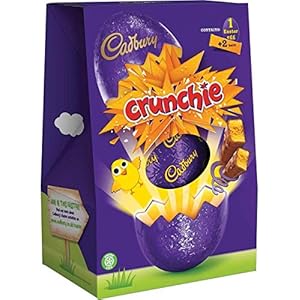 Grote Chocolade Paasei + 2 Crunchie Bars, 233g. Paasei cadeau.