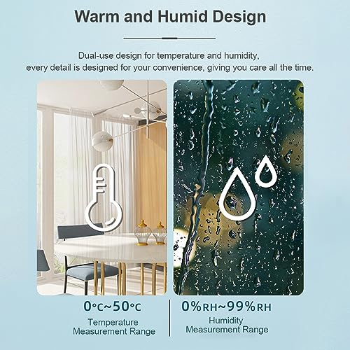 Digitales Raumthermometer-Hygrometer, Mini-Temperaturmesser und Luftfeuchtigkeitsmonitor mit großem LCD-Bildschirm, für das Gewächshaus im Home Office (Batterie im Lieferumfang enthalten). Grün – Bild 4