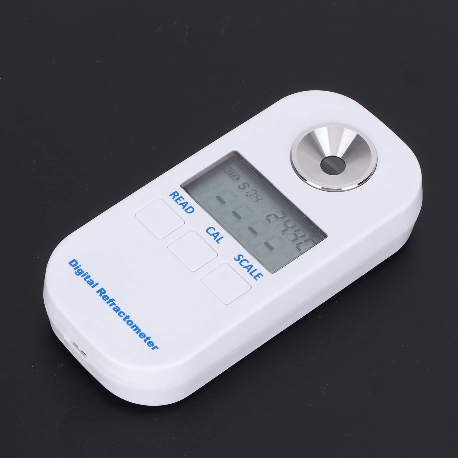 XUMIUZIY Refractómetro Brix LCD Digital 0-50%, Medidor Portátil de Azúcar de Mano para Frutas y Miel