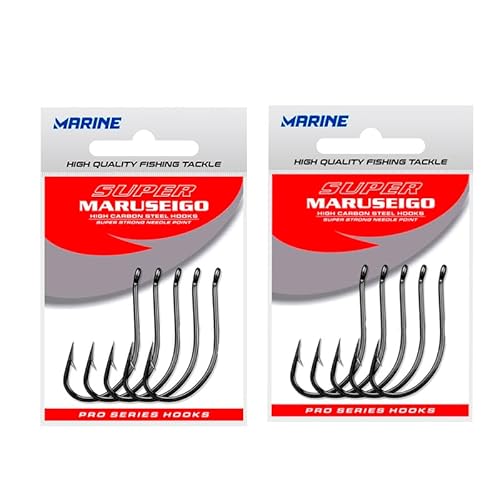 Marine Sports, Kit Anzol Marine Sports Super Maruseigo Black Reforçardo Nº 22 2 Cartelas 50un