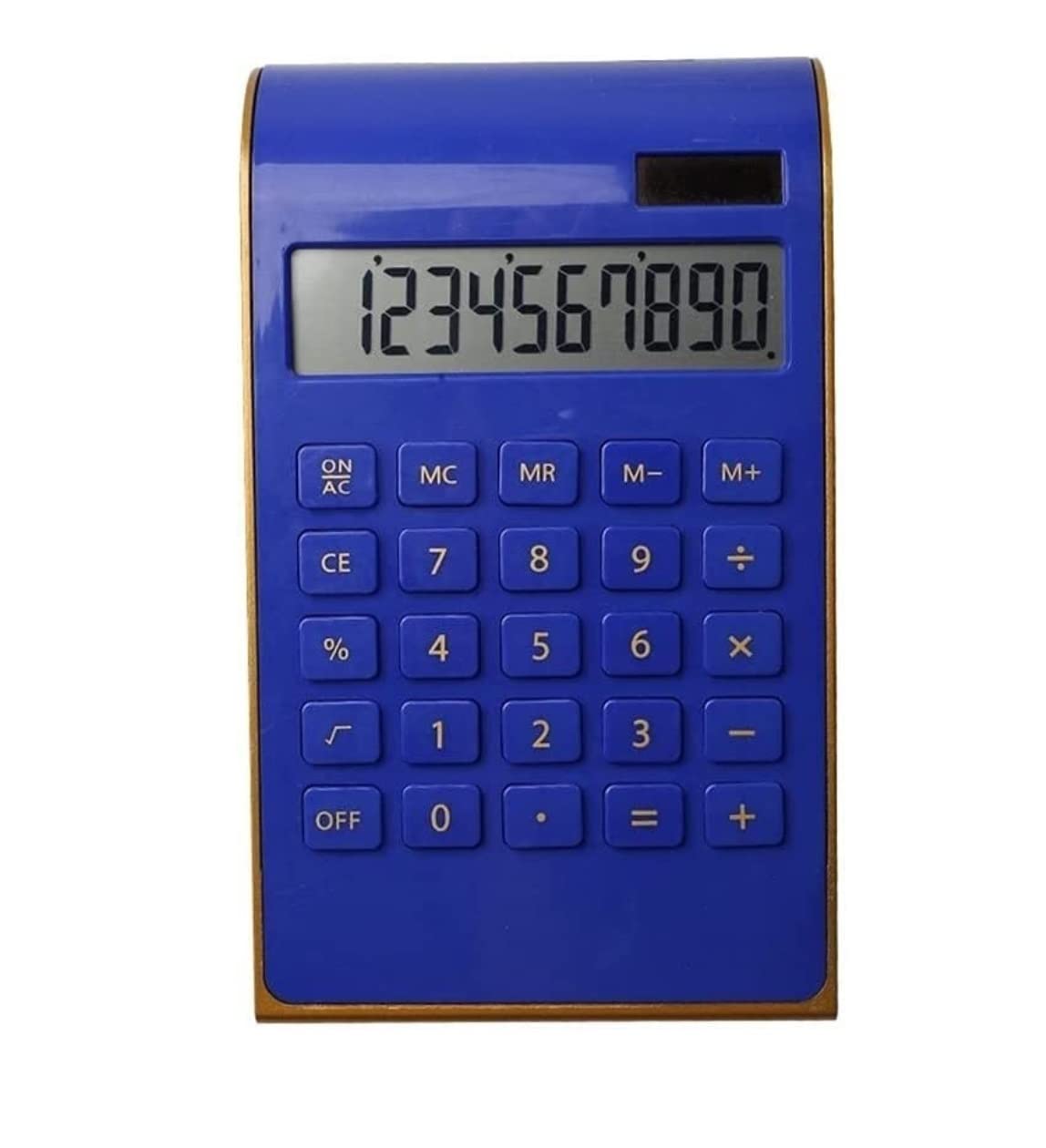 Calcolatrice per Ufficio Calcolatrice Elettronica con Ampio Display A 10 Cifre Display LCD A Batteria Solare Bellissimo Ufficio Scuola(Blue)