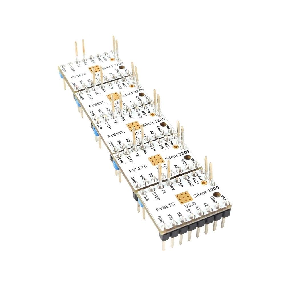 Części drukarki 5 sztuk TMC2209 v3.0 sterownik silnika krokowego Stepsticks sterownik wyciszenia 256 mikrokroków prąd 2.8A szczyt części drukarki 3D VS TMC2208 naprawa części