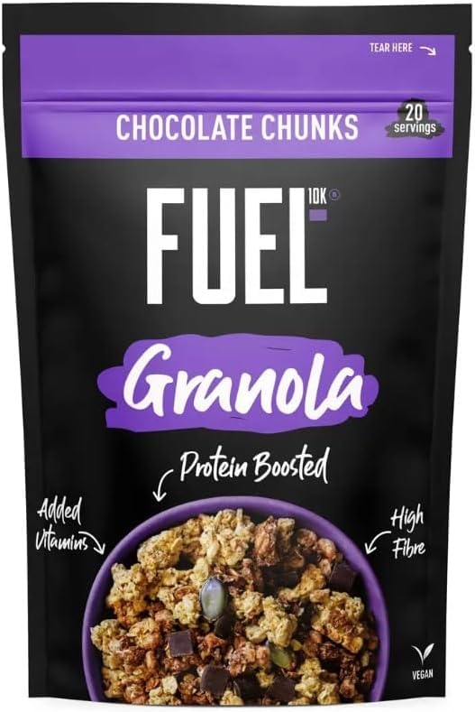 Generic Fuel 10k Granola Chololate Chunks Protein Boosted 1kg - 1 Pack | Breakfast Gronola with Protein Boosted, High Fiber, Added Vitamins & Vegan.