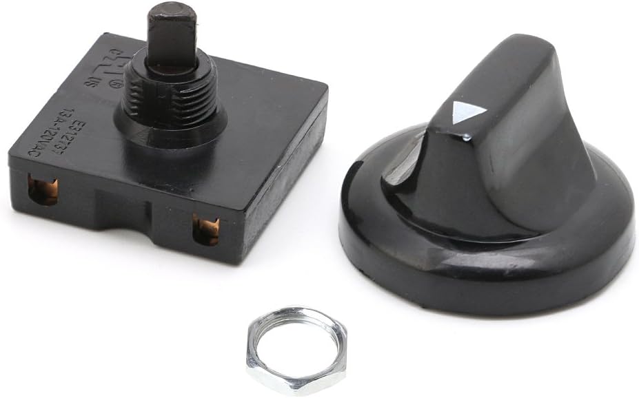 PoityA 4-Position 3-Speed Fan Selector Rotary Switch Governor with Knob 13AMP 120V-250V Knob Switch Oven Heaters Juicer Home Appliances