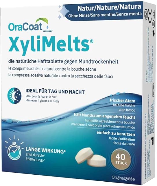 OraCoat XyliMelts - 40 Adhesive Discs Against Dry Mouth and Tooth Decay - Neutral Flavour