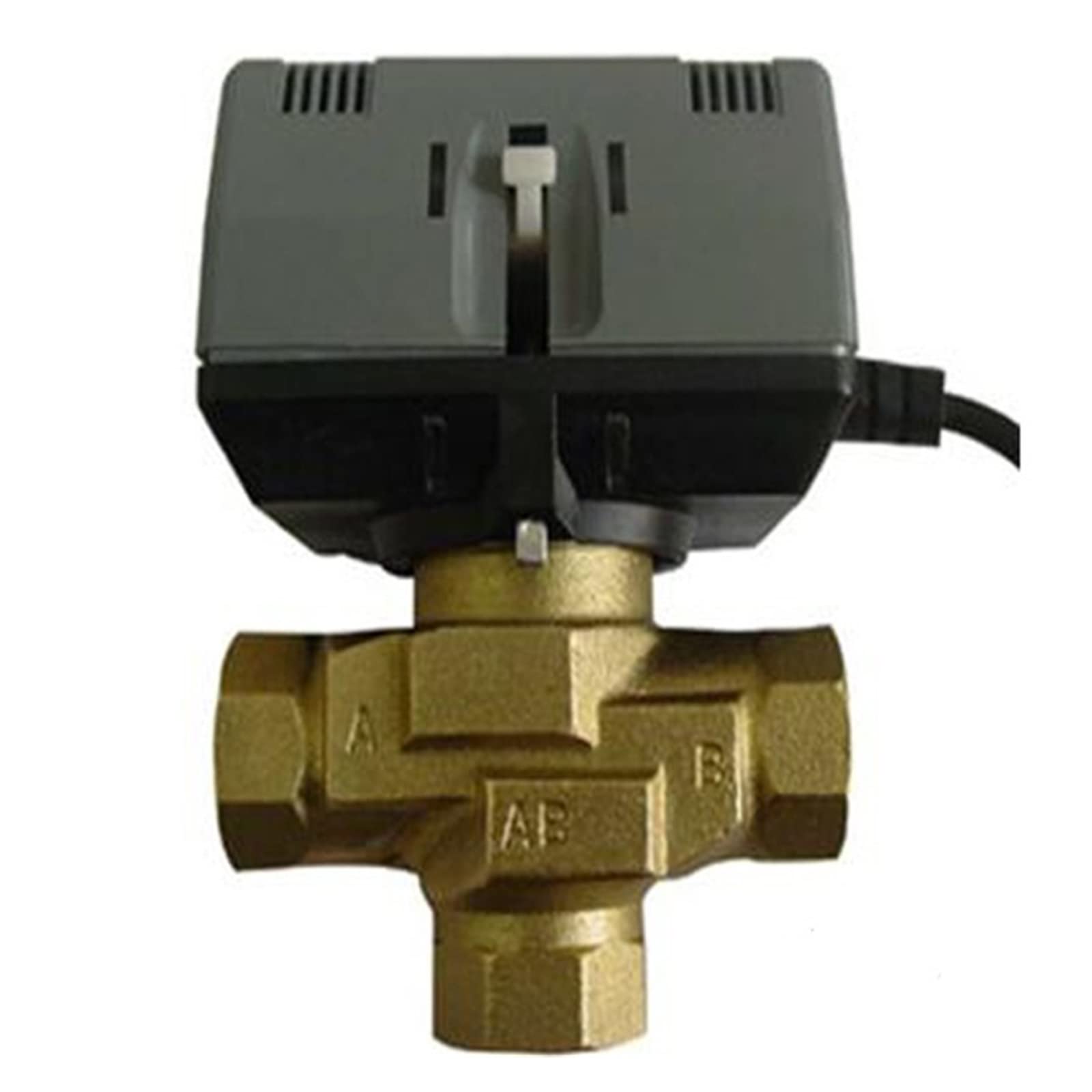 QRUYHBAJU Withstand high Pressure and Temperature Extremes G1 G1/2 Three-Way Actuator Valve 220V AC Three Way Motorized Valve Electric Actuator Valve(0.5 Inch)