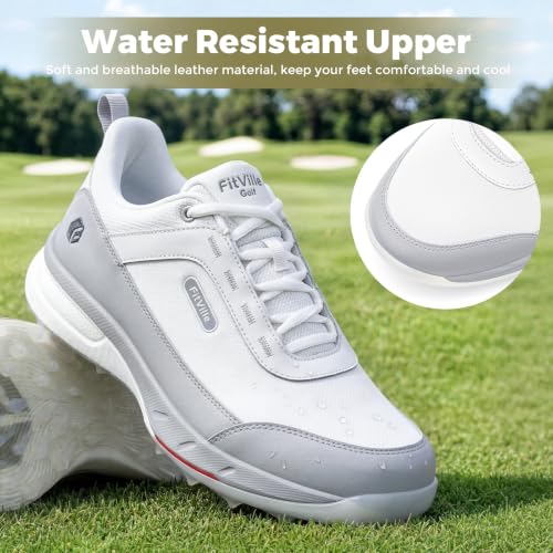 FitVille Extra Wide Mens Golf Shoes