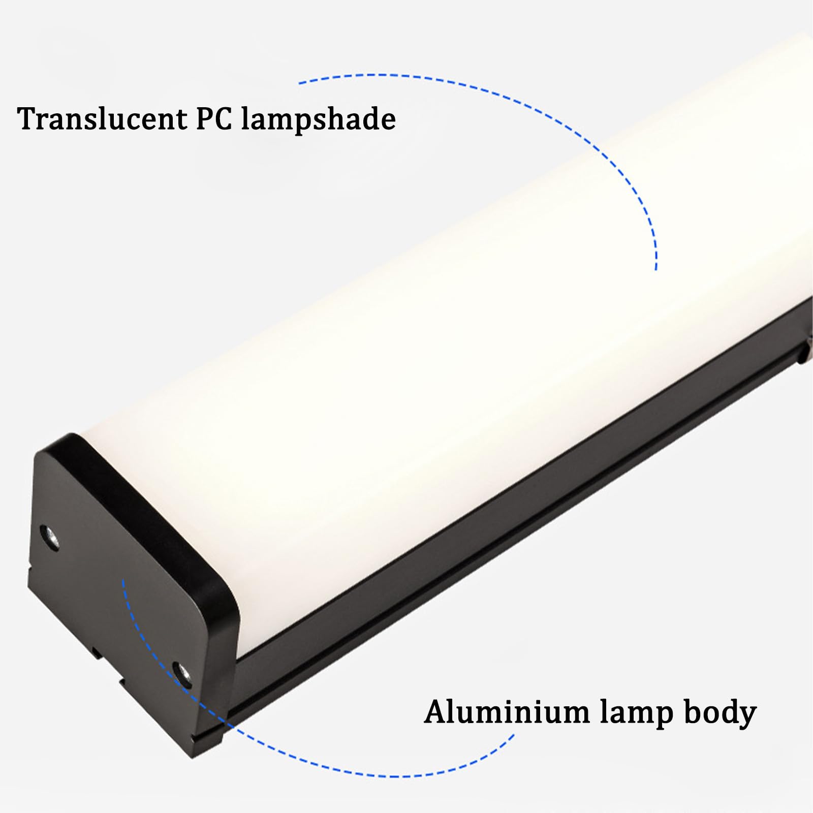 Lampa ścienna LED do wnętrz ściemnialna 3000K-6000K Lampa ścienna z pilotem Nowoczesne aluminiowe długie oświetlenie ścienne do sypialni salon korytarz schody (biały, 45 cm)