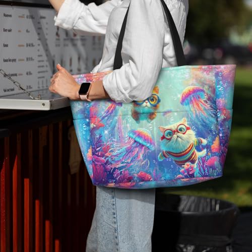 Bolso de playa grande impermeable para mujer con cierre miniatura 7