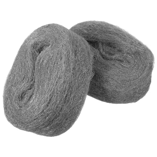 TOVINANNA 2pcs Coarse Grade Steel Wool Pads for Cleaning and Rust Removal, Reusable Wire Mesh for Wood and Metal Surface Polishing, Industrial Abrasive Manual Sanding Cloth