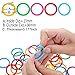 ninahouse Box Packed 1 inch Plastic Loose- Leaf Rings Multi-Color Binder Rings .Flexible Plastic Book Rings for Scrapbook Notebook Keychain （Packed 100piece/5colors）