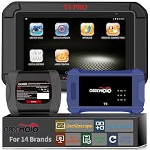 Motorcycle Diagnostic Scanner with Oscilloscope, Professional OBD2 Motorcycle Scan Tool for Harley Honda Yamaha Kawasaki Suzuki BMW Ducati KTM, Ignition Coil Waveform Test, 7 Tablet, Full System