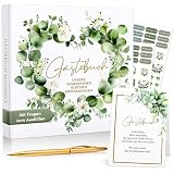 AISBUGUR Gästebuch Hochzeit mit Fragen zum Ausfüllen, Guestbooks 126 Seiten