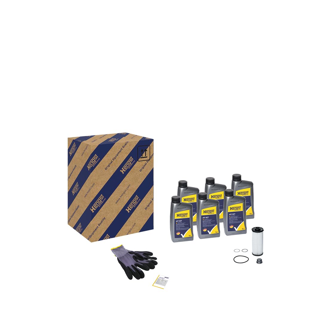 HENGST - Service-Kit KIT823 - Ölwechsel-Automatikgetriebe-Kit mit Filter mit Dichtungen mit Schrauben | KIT823 passend für Doppelkupplungsgetriebe DQ500 DQ400E