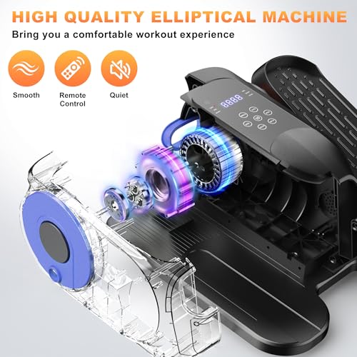 Image of Mini Under Desk Elliptical Low Impact Electric Leg Exerciser As Seen on TV While Sitting for Seniors with Non-Slip Mat Quiet & Portable for Home and Office