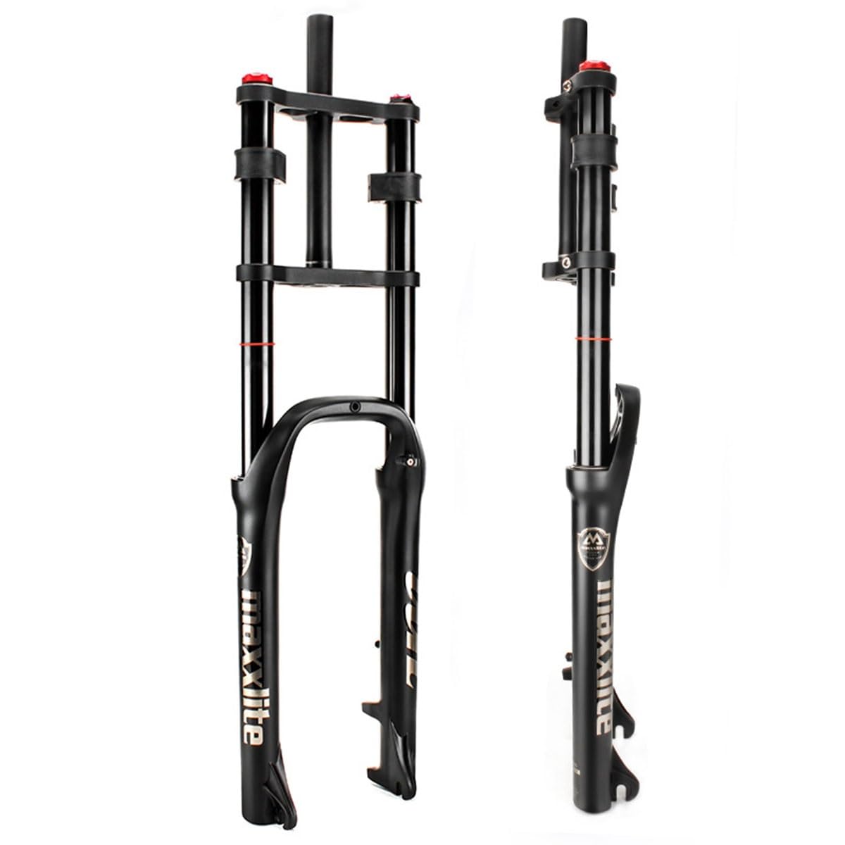 MTB 20 x 4,0 cala widelce z zawieszeniem pneumatycznym z grubymi oponami hamulec tarczowy 80 mm rozpiętość podróży 135 mm 9 mm QR ręczna blokada ultralekki XC E-Bike rower plażowy przedni widelec z