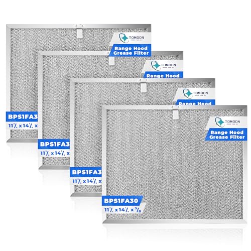 4 Pcs BPS1FA30 Range Hood Grease Filter 11-3/4" x 14-1/4" x 3/8" Multi-layer Aluminum Mesh - Fit for Bro.an Nu.Tone Allure Range Hood Filter,Replaces 99010299 BPS2FA30 99010305 by TOMOON by TOMOON - Used condition - US$22.95