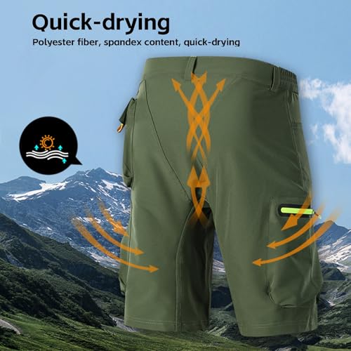 Shorts de ciclismo para hombre con bolsillos y transpirables miniatura 4