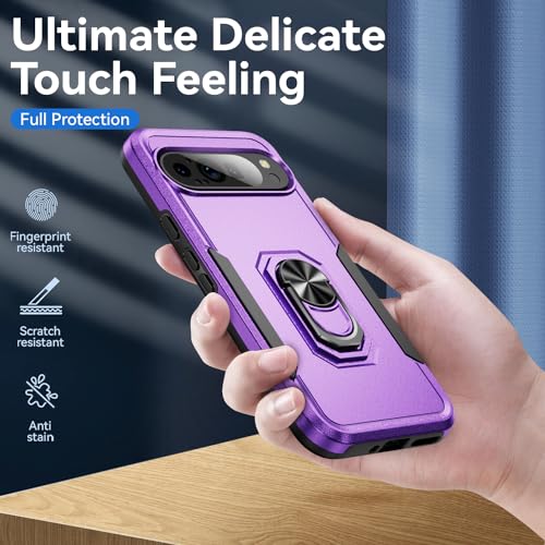 Coque Google Pixel 9 Pro XL robuste fine antichoc béquille réglable violette - 5