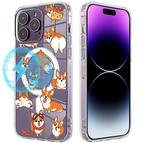 Roemary Corgis Puppy Case iPhone 16 Plusp MagSafefUCACCX[dNATPUtHP[XJo[ iPhone 16 Plus 6.7C`p (t@j[)