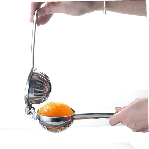 Miniatura 4 de Exprimidor manual de limón de acero inoxidable, exprimidor de frutas cítricas de mano, fácil de limpiar, prensa portátil no eléctrica para uso en la