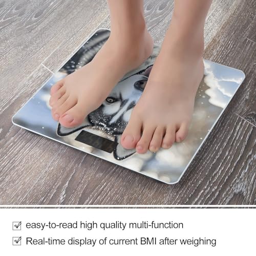Báscula digital para baño con vidrio templado y pantalla LCD miniatura 5