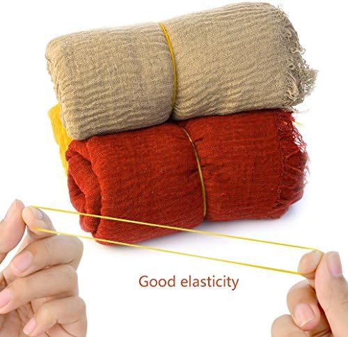 Rbenxia 1000pcs Rubber Bands, Yellow Bank Paper Bills Money Dollars Elastic Stretchable Bands, Sturdy General Purpose Rubber Bands for Home Bank Office Industrial Crafts Use Rubberbands Rubber Ring